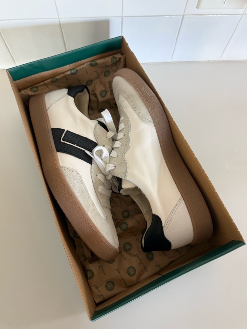 Paul Green Alex Sneakers Milk White Combo Size 9 - Picture 2 of 9